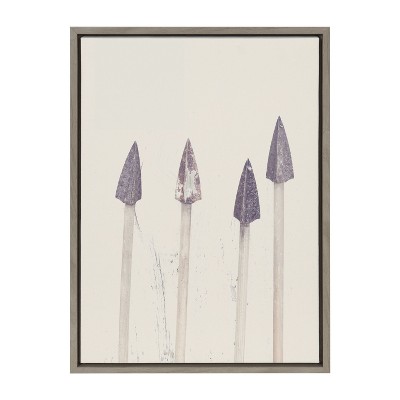 Kate and Laurel Sylvie Broadhead Framed Canvas by F2Images, 18x24, Gray