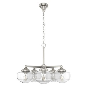 Hunter Fans 23.75" Saddle Creek Ceiling Light Brushed Nickel Finish - 5 Bulb Chandelier for Indoor Spaces - 1 of 1