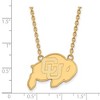 Black Bow Jewelry 14k Yellow Gold Plated Sterling Silver Colorado Buffalos NCAA Necklace 18 Inch - 2 of 4