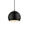 Livex Lighting Stockton 1 - Light Pendant in  Shiny Black/Polished Chrome - 2 of 4