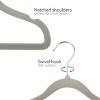 Elama Home 50 Piece Kids Non-Slip Velvet Cloths Hangers with Notched Shoulders - 4 of 4