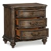 Vynxaria Traditional Nightstand of 3 Drawers Brown Oak Finish 1pc Bedside Table Wooden Formal Bedroom Furniture - 4 of 4