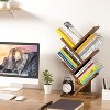 Aoibox 4 Tier Tree Bookshelf Rustic Brown Modern Book Storage Free Standing Organizer Shelves for Home Office Bedroom - 2 of 4