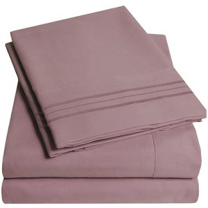 Home Mart Goods Rose Luxury Extra Soft Deep Pocket Fresh Breathable Sheet Set - 1 of 3