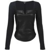 VENUS Womens Faux Leather Corset Top - 4 of 4