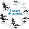 ELECWISH Ergonomic Gaming Chair with Footrest, Lumbar Support, Breathable Computer Chair with Pocket Spring Cushion, Chairs for Adults - 3 of 4
