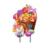 Briarwood Lane Spring Easter Metal Art 28x15 Bunnies and Basket For Easter Metal Art - 3 of 3