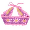 Unique Bargains Women's Cute Hollow Lace Up Knitted Crochet Headwrap 21.26"x3.15" Pink 1 Pc - 4 of 4