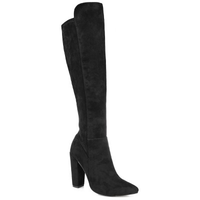 Journee Collection Womens Dominga Block Heel Knee High Boots