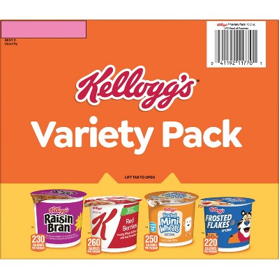 Kellogg's Variety Pack All Family Breakfast Cereal Cup - 19.2oz/8ct