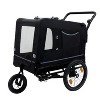 VASIP 2-in-1 Pet Trailer Bike and Pull-Behind Carrier ,Detachable Hitch & Towing Handle, All-Terrain Wheels for Cycling,Walking,Blue - 2 of 4