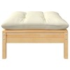 vidaXL Patio Footstool with Cream Cushion Solid Pinewood - 2 of 4