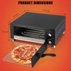 1100W Commercial Countertop Pizza Oven, Stainless Steel Electric Pizza Maker With Timer & Removable Crumb Tray for Home & Restaurant Use - 4 of 4