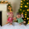 Northlight Set of 2 Glitter Dusted Boy and Girl Gingerbread Kids Tabletop Figures 6" - 2 of 4