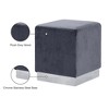 Meridian Furniture,Jax Velvet Ottoman/Stool - 4 of 4