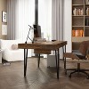 Famapy Brown Extendable Computer Desk Modern Office Desk - 4 of 4