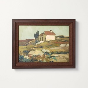 Arte de pared de paisaje campestre 18"x14" en marco marrón - Hearth & Hand™ with Magnolia