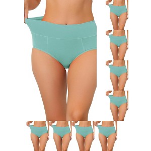 INSPIRE CHIC Women's High-Waisted Available in Plus Size Tummy Control Briefs 9 Packs - 1 of 4