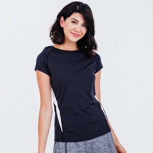 Calypsa Women's Pro Cap Sleeve Performance Top With Mesh Panels - 1 of 3