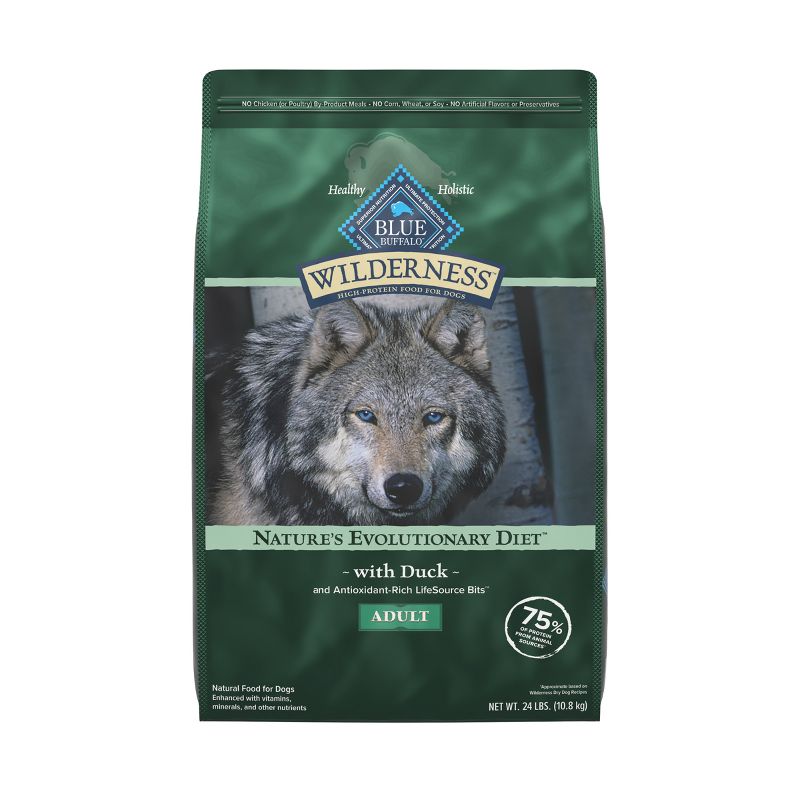 Blue Buffalo Wilderness Adult Dry Dog Food with Duck Flavor - 24lbs, 1 of 11