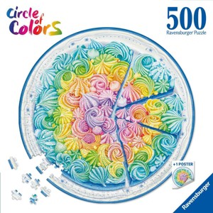 Ravensburger Circle of Colors Rainbow Cake Jigsaw Puzzle - 500pc - 1 of 4