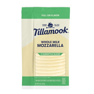 Tillamook Farmstyle Whole Milk Mozzarella Cheese Slices - 8oz/9 Slices ...