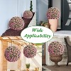 15.7" Artificial Topiary Flower Balls Set of 2,Large Hanging Grass Ball for Home Wedding Decor, Indoor and Outdoor Decor - 4 of 4