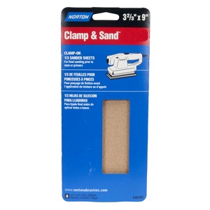 Norton Clamp & Sand 9 in. L X 3-2/3 in. W 60 Grit Aluminum Oxide Sanding Sheet 6 pk - 1 of 1