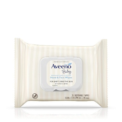 Image of Baby Hand & Face Wipes, 25 Disposable Wipes, Aveeno