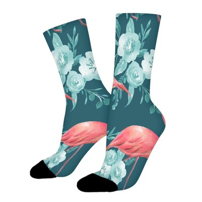 Filamingo Blue Women Printed Crew Socks Funny Funky Socks Soft Polyester Novelty Gifts for Artists Men