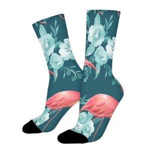 Filamingo Blue Women Printed Crew Socks Funny Funky Socks Soft Polyester Novelty Gifts for Artists Men - 1 of 1
