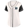 MLB Miami Marlins Women's Short Sleeve White Fashion Jersey - 2 of 3