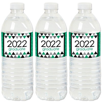 Big Dot of Happiness Green Grad - Best is Yet to Come - 2022 Green Graduation Party Water Bottle Sticker Labels - Set of 20