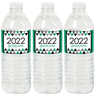 Big Dot of Happiness Green Grad - Best is Yet to Come - 2022 Green Graduation Party Water Bottle Sticker Labels - Set of 20