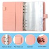 Unique Bargains A6 PU Leather Budget Binder with Zipper Envelopes 1 Set - 4 of 4