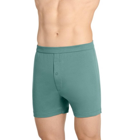 Jockey Men Seamless Waistband Knit 4.5 Boxer M Safari Green