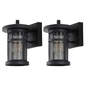 Osprey 7.5" Outdoor Sconce (Set of 2) - PLT4029 - Black - Safavieh - 1 of 4