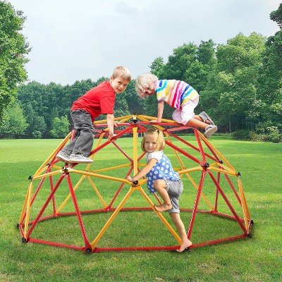 Sandinrayli Outdoor Kids Jungle Gym Climbing Dome Climber Metal Frame Backyard Play Set