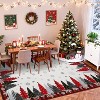 Christmas Area Rugs, Washable Buffalo Plaid Xmas Tree Merry Christmas Area Rug, Non-Slip Soft Thin Throw Carpet Non-Shedding for Living Room - 4 of 4