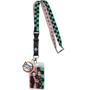 Demon Slayer Tanjiro and Nezuko Costume ID Badge Holder Lanyard w/ Rubber Pendant - 1 of 4