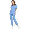 MediChic Womens 8-Pocket Scrubs Set- Mock Neck with 4-Pocket Jogger Scrub Pants - 2 of 4
