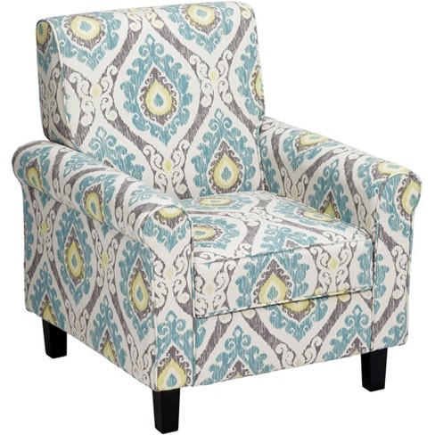 Gray patterned accent online chair