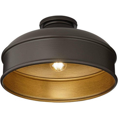 Possini Euro Hazel 24 Wide Warm Antique Brass Ceiling Light