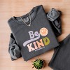 Simply Sage Market S.W.Smiley Be Kind Smiley Face Lightweight Garment Dyed Sweatshirt - 3 of 4