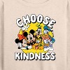Women's - Disney - Choose Kindness Lightweight French Terry Wide Neck Long Sleeve Shirt - 2 of 4