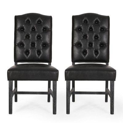 2pk Hyvonen Contemporary Upholstered Tufted Dining Chairs - Christopher Knight Home
