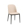 LeisureMod Verve 5-Piece Dining Set - 36" Round MDF Top Table, 4 Leather Dining Side Chairs - 3 of 4
