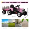 12V 25W Kids Powered Electric Tractor, Toddler Ride On Car w/Remote Control, LED Headlights, Gear Shift, MP3 Player USB Port for Kids 3-6 Years - 3 of 4