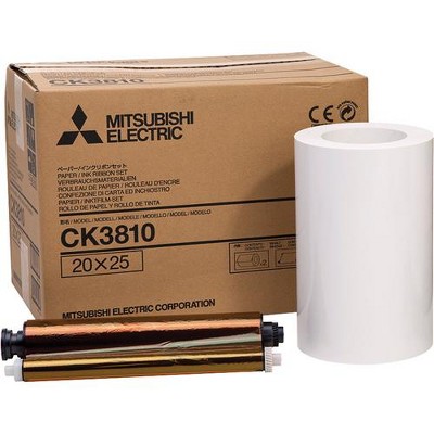  Mitsubishi Electric Printer Roll Paper, 2 Rolls Per Box, 130 Prints per Roll, for the CP-3800DW Dye Sublimation Thermal Printer 