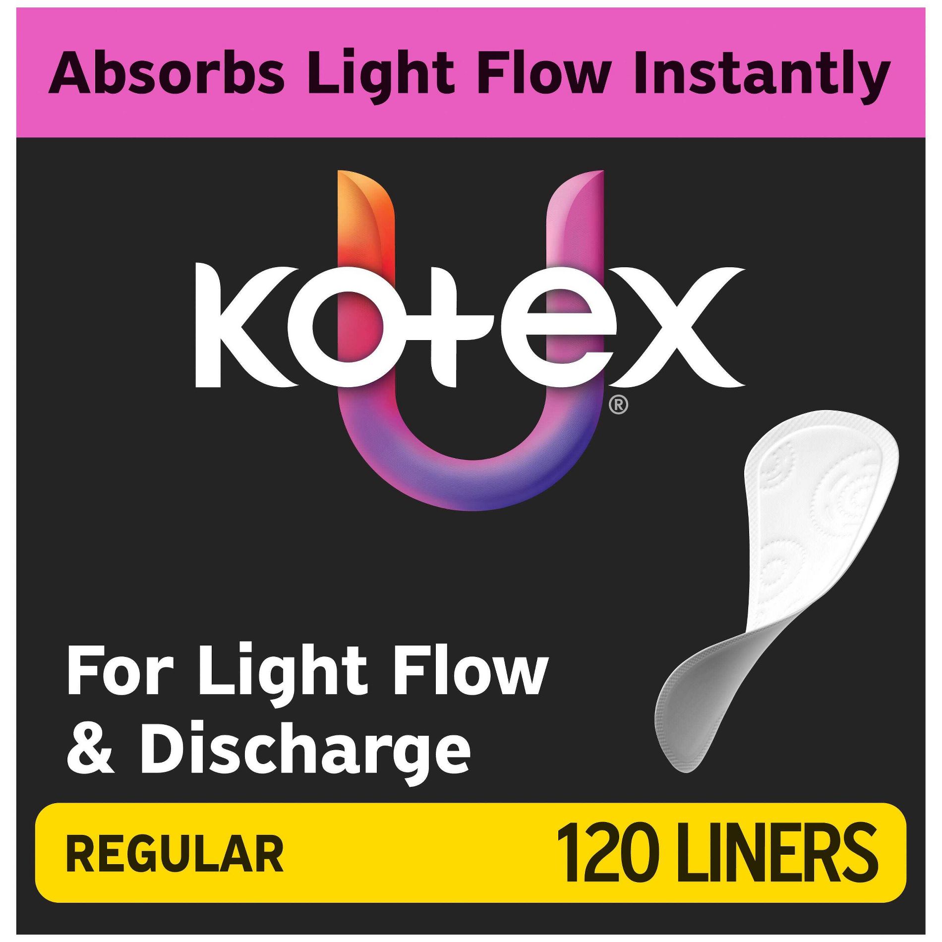 Kotex Regular Liners - 120ct